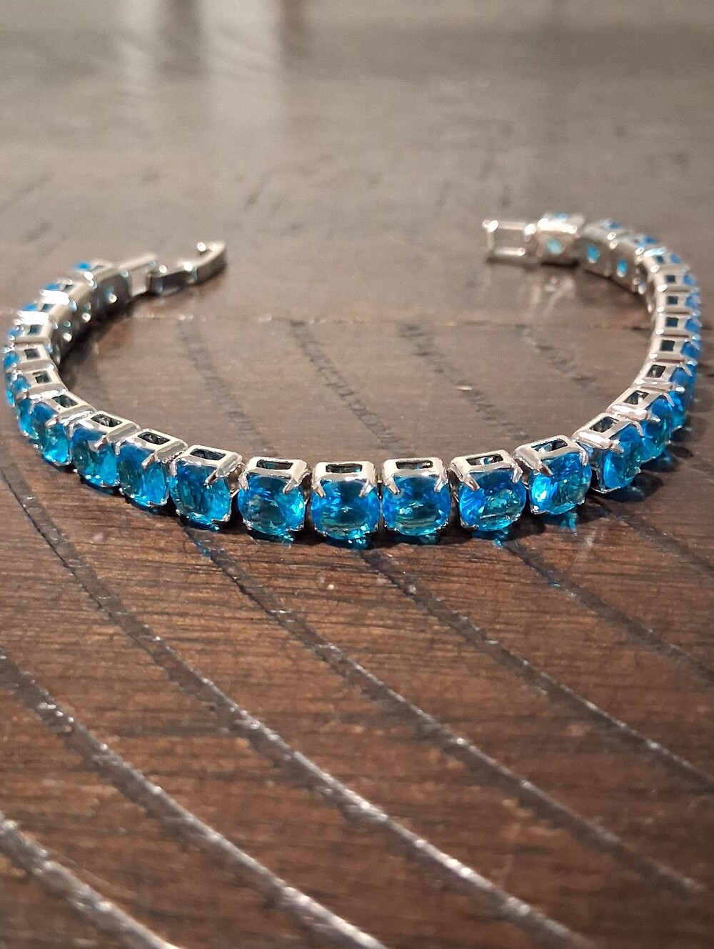 Pretty Blue Tennis Bracelet - Women Jewelry